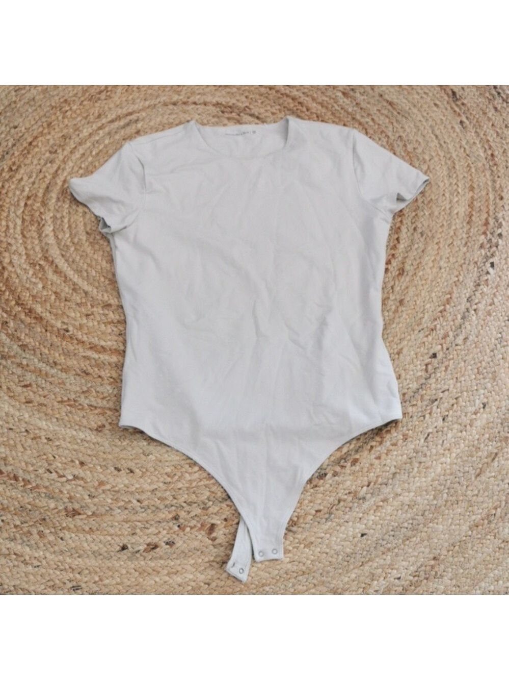 Abercrombie & Fitch Beige Short Sleeve Tee Bodysuit Closet Staple. XXL